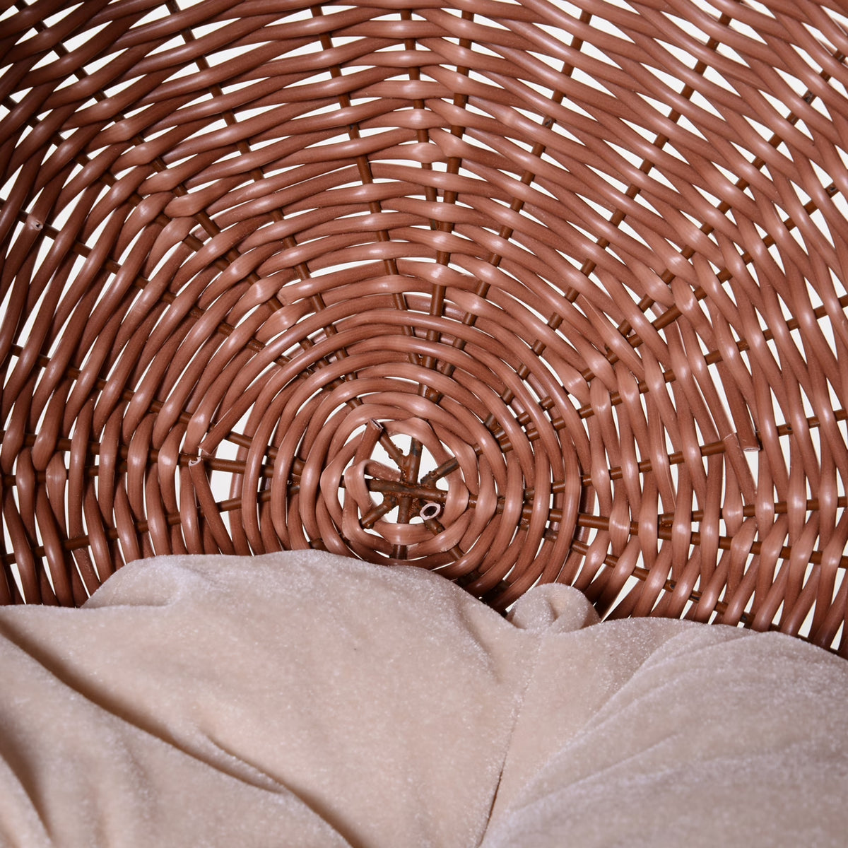 27" Rattan Wicker Elevated Pet Bed Cat Cave Condo Hooded Cushion House